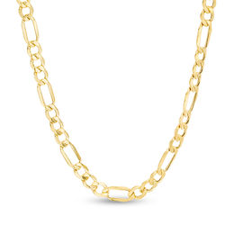 10K Hollow Gold Beveled Figaro Chain - 20