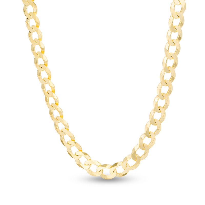 Main Image 1 of 160 Gauge Diamond-Cut Curb Chain Necklace in 10K Gold - 22"