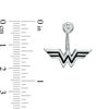 Thumbnail Image 2 of DC Comics™ 014 Gauge Enamel Wonder Woman with Crystal Belly Button Ring in Stainless Steel