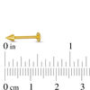 Thumbnail Image 2 of 016 Gauge Spike Labret in Stainless Steel with Yellow IP