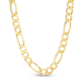 Gauge Figaro Chain Necklace in 10k Gold