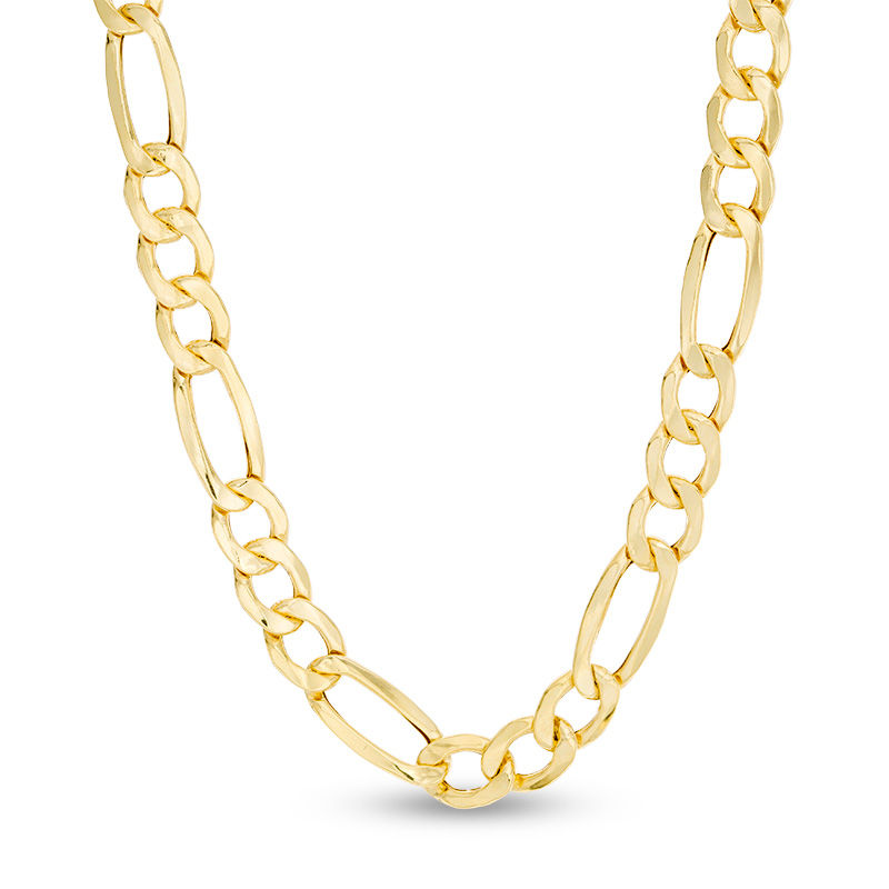 Gauge Figaro Chain Necklace in 10k Gold