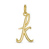 Thumbnail Image 1 of Lowercase Cursive "k" Necklace Charm in 10K Gold