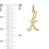 Thumbnail Image 2 of Lowercase Cursive "k" Necklace Charm in 10K Gold
