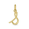 Thumbnail Image 1 of Lowercase Cursive "s" Necklace Charm in 10K Gold