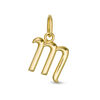 Thumbnail Image 1 of Lowercase Cursive "m" Necklace Charm in 10K Gold