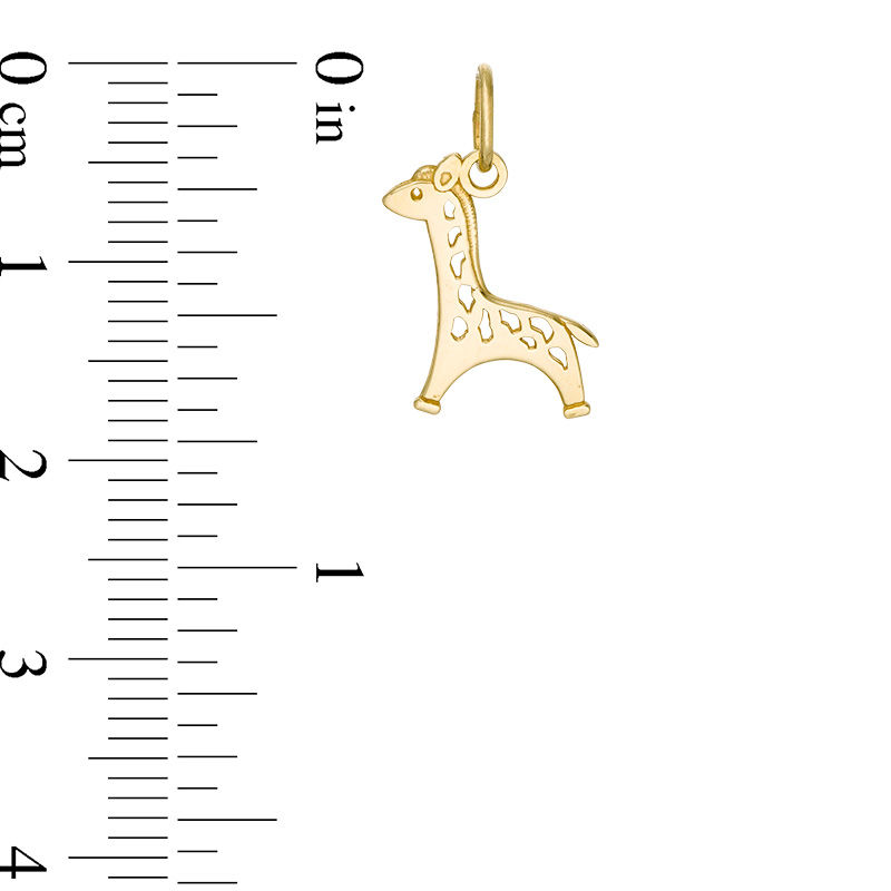 Main Image 2 of Baby Giraffe with Cut-Out Spots Necklace Charm in 10K Gold