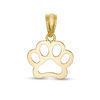 Thumbnail Image 1 of Dog Paw Cut-Out Necklace Charm in 10K Gold