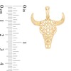 Thumbnail Image 4 of Filigree Bull Skull Necklace Charm in 10K Gold