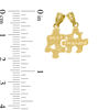 Thumbnail Image 2 of Textured "BEST FRIENDS" Puzzle Piece Necklace Charms with Heart Cut-Out Accents in 10K Gold
