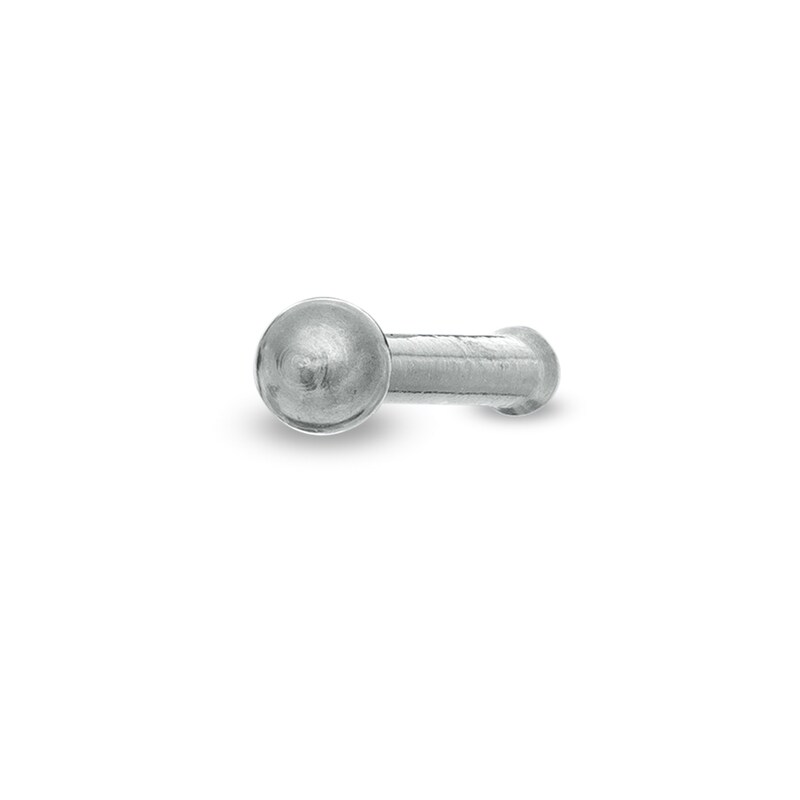 018 Gauge 2.0mm Ball Stud Piercing Nose Ring in Titanium