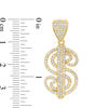 Thumbnail Image 2 of Cubic Zirconia Dollar Sign Necklace Charm in 10K Gold