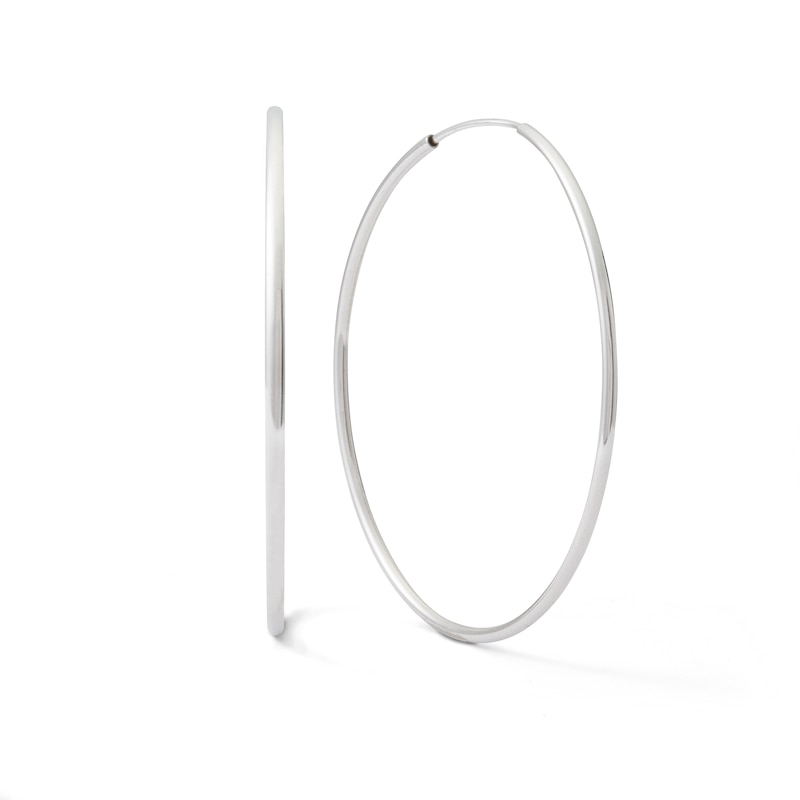 40mm Endless Hoop Earrings in Hollow Sterling Silver