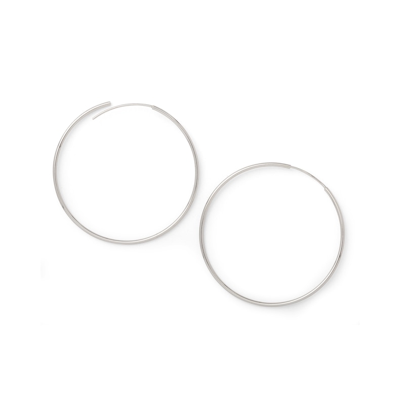 Main Image 2 of 40mm Endless Hoop Earrings in Hollow Sterling Silver