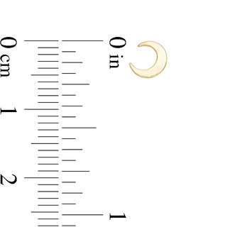 Child's Crescent Moon Stud Earrings in 10K Gold