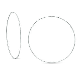 60mm Endless Hoop Earrings in Sterling Silver