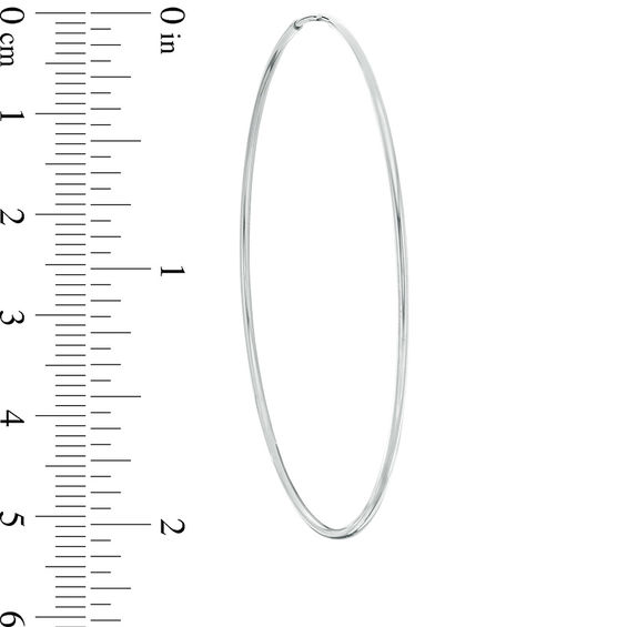 60mm Endless Hoop Earrings in Sterling Silver
