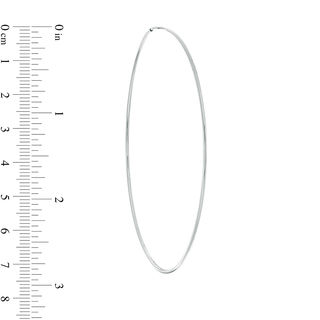 80mm Endless Hoop Earrings in Sterling Silver