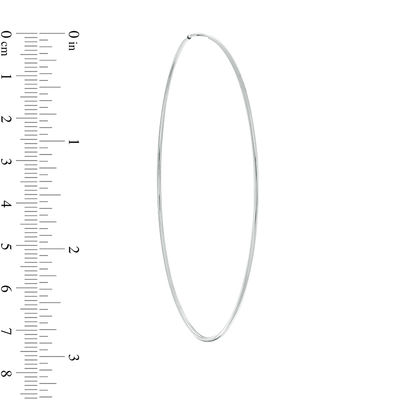 80mm Endless Hoop Earrings in Sterling Silver