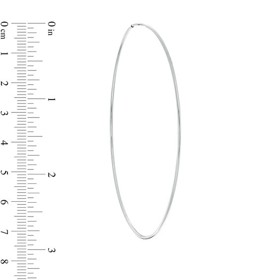 80mm Endless Hoop Earrings in Sterling Silver