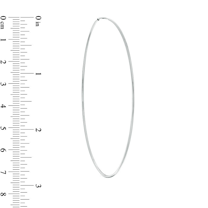80mm Endless Hoop Earrings in Sterling Silver