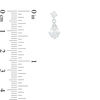 Thumbnail Image 2 of Pear-Shaped and Round Cubic Zirconia Drop Earrings in Sterling Silver