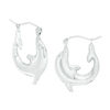 Dolphin Hoop Earrings in Sterling Silver