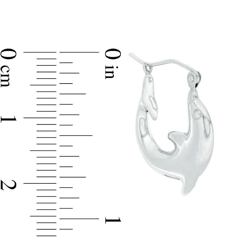 Dolphin Hoop Earrings in Sterling Silver