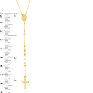 2.2mm Rosary Bead Necklace in 10K Gold - 26"