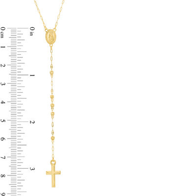 2.2mm Rosary Bead Necklace in 10K Gold - 26"