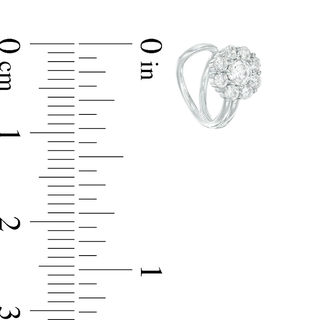 3mm Cubic Zirconia Frame Ear Cuff in Sterling Silver
