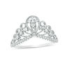 Cubic Zirconia Looping Tiara Ring in Sterling Silver - Size 8