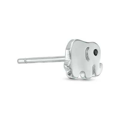 4mm Cubic Zirconia Solitaire, Ball and Elephant Stud Earrings Set in Sterling Silver