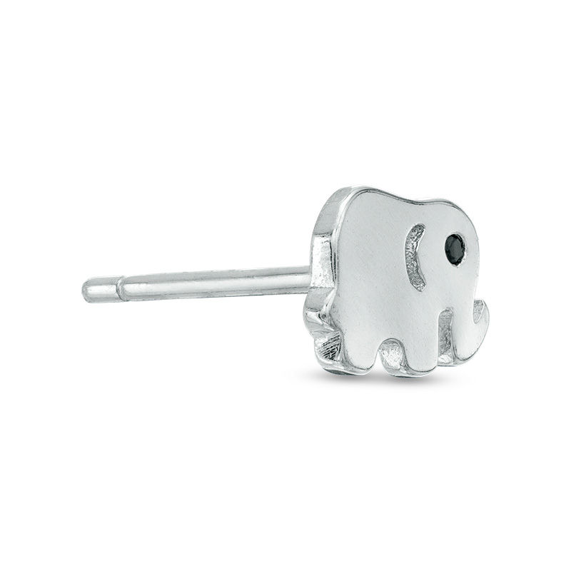 Main Image 2 of 4mm Cubic Zirconia Solitaire, Ball and Elephant Stud Earrings Set in Sterling Silver