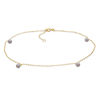 4.0mm Simulated Opal Ball Dangle Anklet in 10K Gold - 10