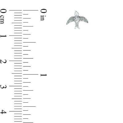 Oxidized Sparrow Stud Earrings in Sterling Silver