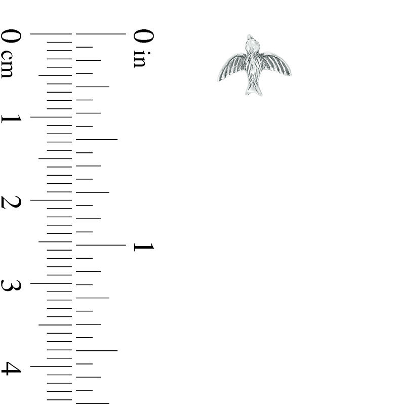 Main Image 2 of Oxidized Sparrow Stud Earrings in Sterling Silver