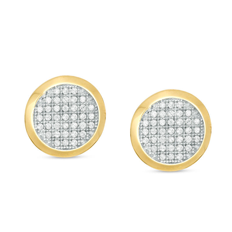 Main Image 1 of 1/6 CT. T.W. Composite Diamond Stud Earrings in 10K Gold