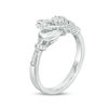 Thumbnail Image 1 of Diamond Accent Claddagh Ring in Sterling Silver