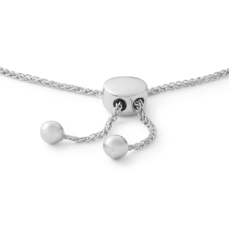 Main Image 2 of 1/20 CT. T.W. Diamond "MOM" Bolo Bracelet in Sterling Silver - 9.5"