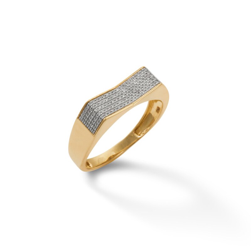 1/6 CT. T.W. Diamond Concave Ring in 10K Gold