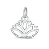 Thumbnail Image 1 of Cut-Out Lotus Flower Necklace Charm in Sterling Silver