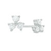 Thumbnail Image 1 of Cubic Zirconia Trio Stud Earrings in Sterling Silver