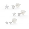 Thumbnail Image 0 of Cubic Zirconia Star Stud Earrings Set in Solid Sterling Silver