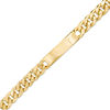 Thumbnail Image 1 of Made in Italy 300 Gauge Curb Chain ID Bracelet in 10K Gold - 8.5"