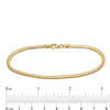 060 Gauge Diamond-Cut Snake Chain Necklace in 10K Two-Tone Gold Bonded Sterling Silver - 17"