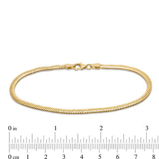 060 Gauge Diamond-Cut Snake Chain Necklace in 10K Two-Tone Gold Bonded Sterling Silver - 17"