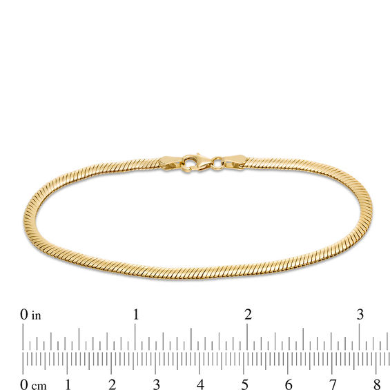 060 Gauge Diamond-Cut Snake Chain Necklace in 10K Two-Tone Gold Bonded Sterling Silver - 17"