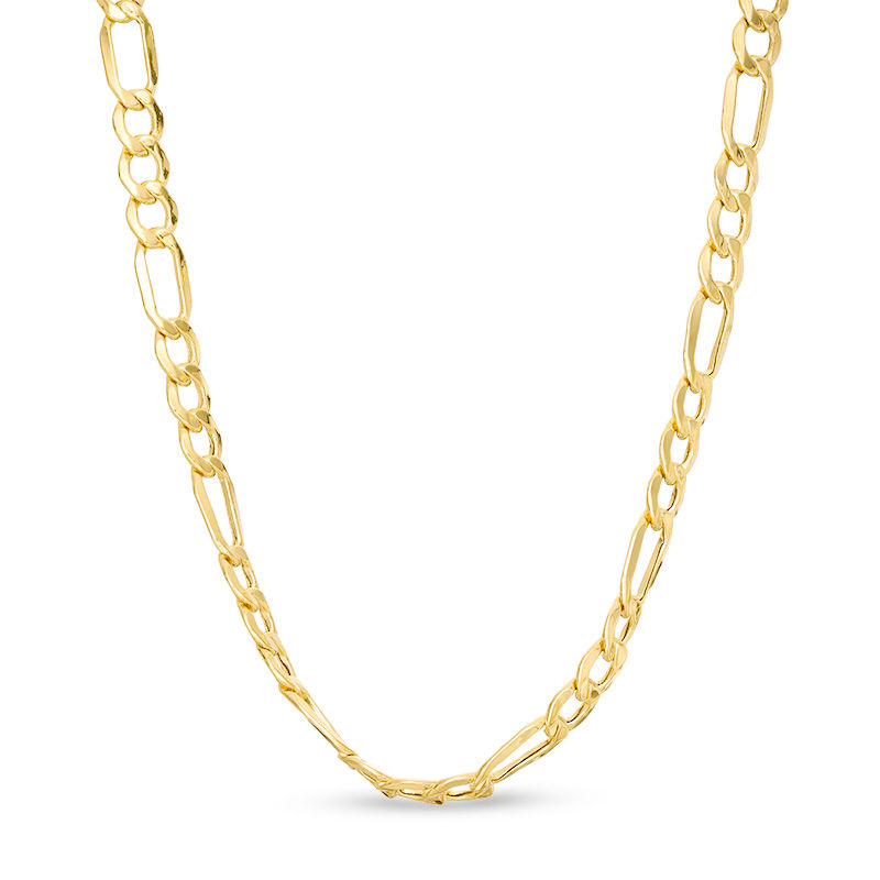 Main Image 1 of 120 Gauge Bevelled Figaro Chain Necklace in 10K Gold - 18"