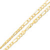 Thumbnail Image 2 of 120 Gauge Bevelled Figaro Chain Necklace in 10K Gold - 18"